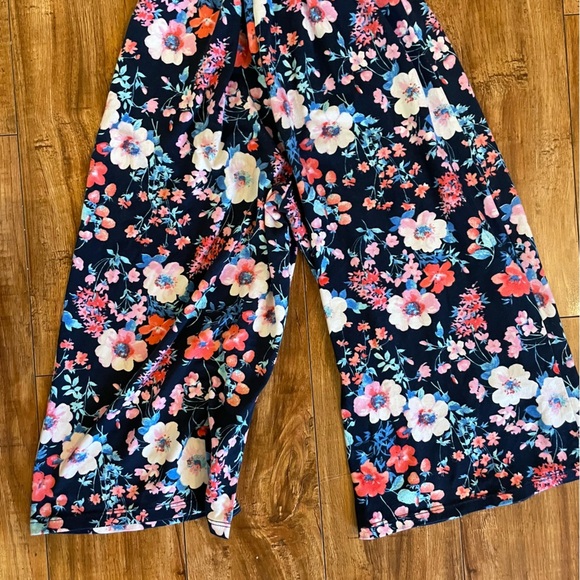 HEART & ARROW Girls Navy Floral Jumper Sleeveless Size 7/8 - Picture 8 of 9